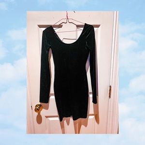 Black Velvet Bodycon Dress